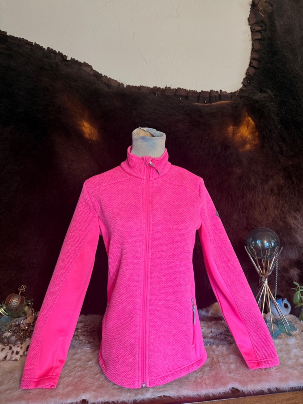 Girls  Hot Pink Full-Zip Jacket XL (BK4)